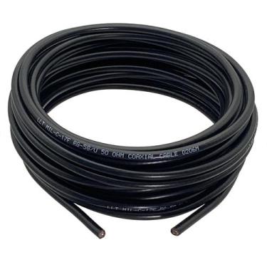 Imagem de Cabo Coaxial RG58 50 Ohms Com Conector, De 1M a 100M, Terminais De Fio