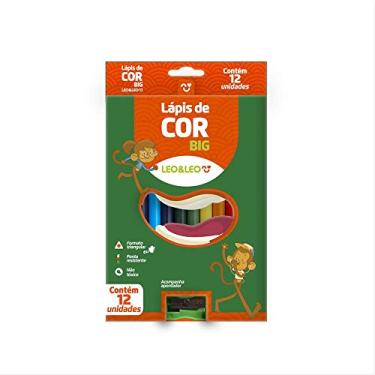 Imagem de LAPIS 12 CORES BIG 150MM RESINA TRIANGULAR C/APONTADOR LEOELEO