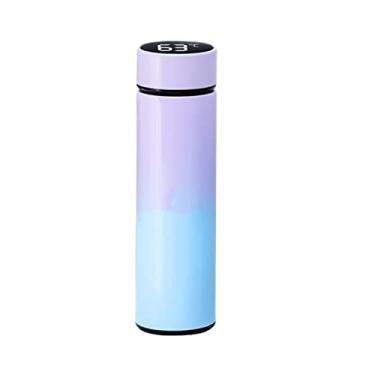 Imagem de Garrafa de água térmica inteligente de 500 ml LED com visor digital de temperatura de aço inoxidável canecas térmicas de café copo inteligente de negócios (cor: B, tamanho: 500 ml)