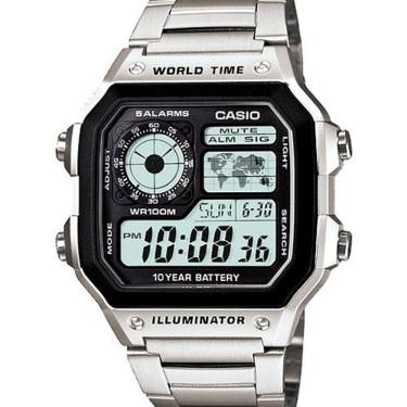Imagem de Relógio Masculino Digital Casio Multifunção AE-1200WHD-1AVDF