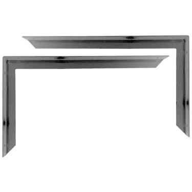 Imagem de Kit 2 Suporte Mão Francesa Cantoneira 40Cm Preto