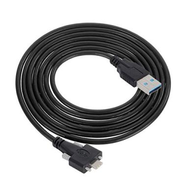 Imagem de Cabo de dados Cablecc USB 3.1 Tipo-C com parafuso duplo de bloqueio para USB 3.0 padrão tipo de montagem de painel de 3 m