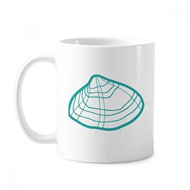 Imagem de Caneca de cerâmica com ilustração verde recortada da vida marinha cerâmica xícara de porcelana de café louça