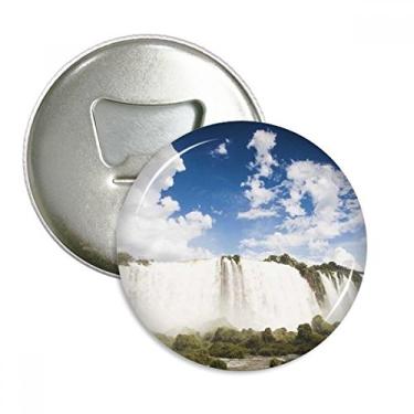 Imagem de Cachoeira Ciência Florestal Natureza Cenário Abridor de Garrafas Imã de Geladeira Emblema Multifuncional