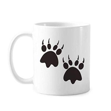Imagem de Caneca de cerâmica com desenho de garra de animal com estampa simples de passo para cerâmica xícara de café e porcelana