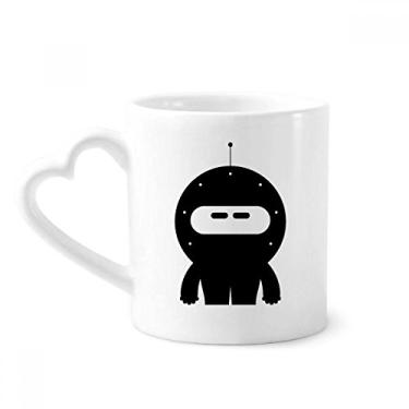 Imagem de Caneca de café de cerâmica com monstro alienígena do universo copo de coração de vidro