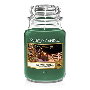 Imagem de Yankee Candle Vela perfumada | Tree Farm Festival Grande Jar Candle | Tempo de queima: até 150 horas