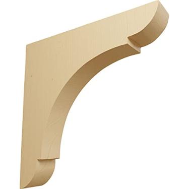 Imagem de Ekena Millwork BKTW01X10X10OLAL-CAE-5 cm L x 25 cm A suporte de madeira olímpica grande, amieiro (pacote com 2), x 25 cm P x 25 cm A, 2 unidades
