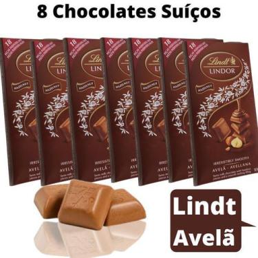 Imagem de Chocolate Suíço Lindt Avelã 8 Barras De 100G