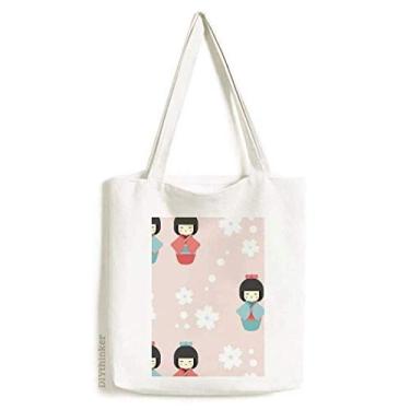 Imagem de Art Repeat Japan Pattern Art Deco Gift Fashion Tote Canvas Bag Shopping Satchel Casual Bolsa