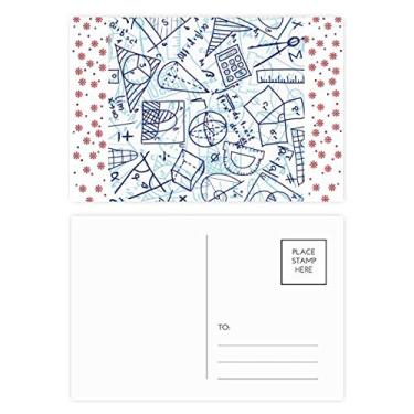 Imagem de Régua de matemática azul pintada à mão, ilustração de Natal, Natal, celebração, cartão postal Blessing Mailing Card