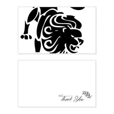 Imagem de Placa de agradecimento Constellation Leo Zodíaco Cartão de aniversário saudações casamento agradecimento