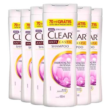 Imagem de Kit Shampoo Clear Anticaspa Hidratação Intensa Leve 400ml Pague 330ml 6 Unidades