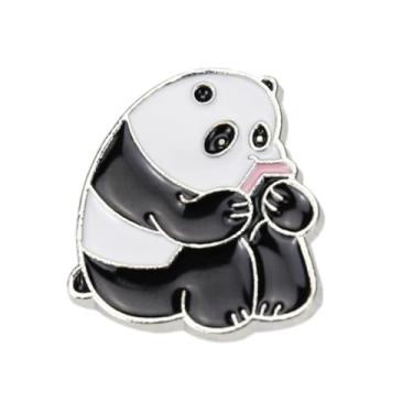 Imagem de VALICLUD 4 Peças Chaveiro De Acrílico Nacional De Bom Humor Em Branco Acessórios Fofos Clipes De Cachecol Para Cachecóis Adereços De Decoração Pequeno Presente Formato De Panda