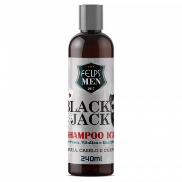 Imagem de Shampoo Barba Cabelo e Corpo Ice Black Jack Felps Men 240ml