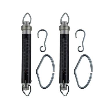 Imagem de Kit 2 Dinamômetro Tubular Força Analógico Faixa 0 A 20kgf Linear Tração Alumínio At-20 Portátil Instrutherm Estojo