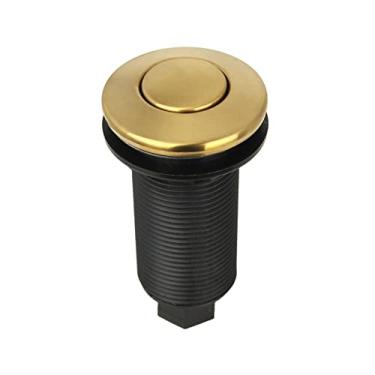 Imagem de Interruptor de ar Akicon para triturador de lixo com mangueira de ar, botão de pressão para pia, substituição para interruptor de ar para saída de triturador de lixo/resíduos (Bronze dourado)