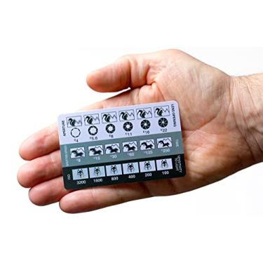 Imagem de DSLR/folhas de dicas de fotografia sem espelho cartão de referência de tamanho de cartão de crédito cabe no bolso/carteira/bolsa de câmera. Abertura, velocidade do obturador, triângulo de exposição e modo manual, para Canon, Sony e Nikon