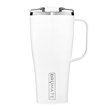 Imagem de BrüMate - Caneca de Café Isolada 100% à Prova de Vazamento com Alça e Tampa - Caneca de Viagem de Aço Inoxidável - Copo de Café de Parede Dupla (Branco Gelo) - 32 oz (946 ml)