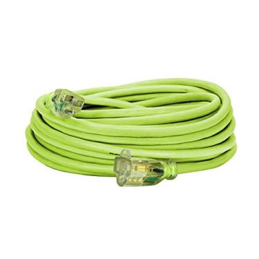 Imagem de Flexzilla Cabo de extensão Pro, 14/3 AWG SJTW, 15 metros, plugue iluminado, interno/externo, ZillaGreen - FZ512730-727-143050FZL5F