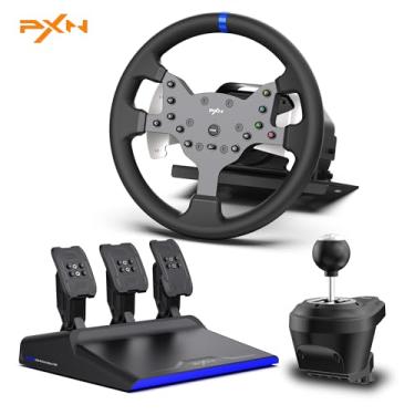 Imagem de PXN V99 Gaming Racing Wheel, Driving Force Feedback Steering Wheel with Pedals and Shifter - 3.2NM, 270°&900°, 11.8 inch, 4 Paddle Shifters, Tools APP - Racing Wheel for PC, Xbox Series X|S, X and PS4