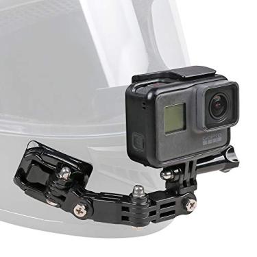 Imagem de Kit de suporte de queixo para capacete de motocicleta compatível com GoPro 13/12/11/10/9, DJI Action 5 Pro/4/3, AKASO e mais câmeras de ação