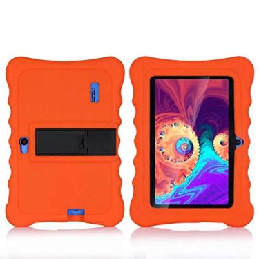 Imagem de AIJAKO Capa de silicone de 7 polegadas para tablet infantil Haehne 7/Dragon Touch Y88X Plus Y88X Pro/YUNTAB Q88/ZONKO 7/Contixo 7/Tagital T7K/iRULU X37/SIXGO 7/INONI 7/LAMZIEN 7/Dasuy 7/CARRVAS 7/Pritom 7 (laranja)