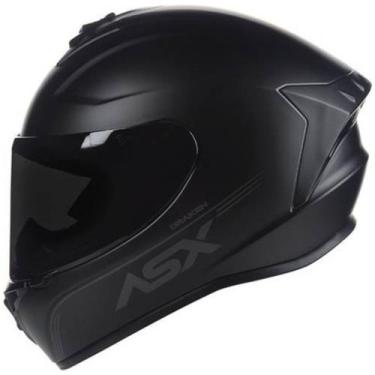 Imagem de  Capacete Fechado Asx Moto Esportivo Draken Preto Fosco, Preto, 58-M