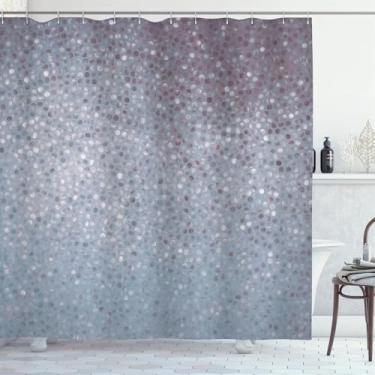 Imagem de Cortina de chuveiro com bolinhas brilhantes, formato de ladrilhos pequenos, design, cortinas de banheiro de tecido impermeável, 3, L180 x A220 cm