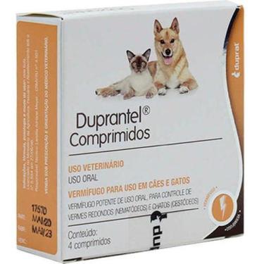 Imagem de Vermífugo Duprat Duprantel Composto para Cães e Gatos - Contém 4 compr