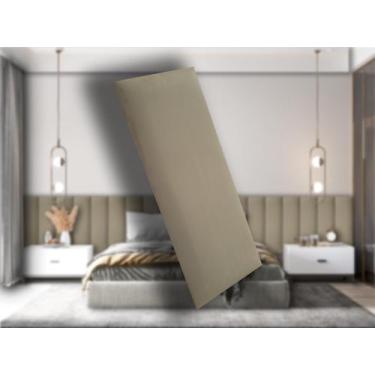 Imagem de Cabeceira Estofada Suede Bege Para Cama Box - Módulo 20x60 - GH Papel 