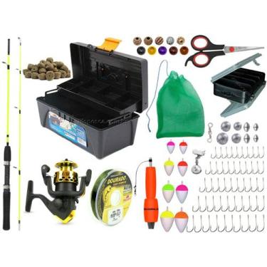 Imagem de Kit De Pescaria 1 Vara 1,20m 1 Molinete Caixa + Acessórios (Ref. 39) -