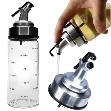 Imagem de Garrafa para Azeite e Vinagre com Bico Dosador Medidor Galheteiro Vidr