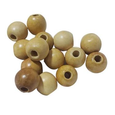 Imagem de Bolinha De Madeira oLHO 27 mm Natural Conta Artesanato - MADEIRART, 20