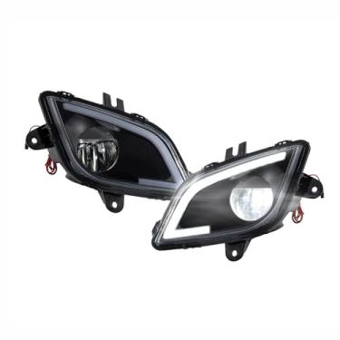 Imagem de Par de faróis de neblina adequados para Freightliner Cascadia 126 Class 8 Truck 2018-up Performance Full LED Fog Lamp DRL Truck Light Left Driver & Right Passenger Side 12V