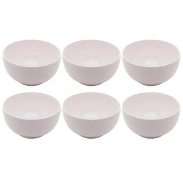 Imagem de 6 Tigelas de Porcelana Brancas Lyor 400ml Bowls Açaí Sobremesa Caldos 