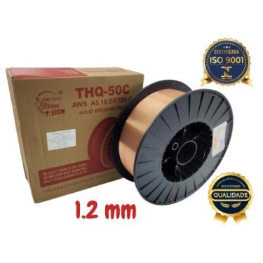 Imagem de Arame para solda MIG 1,2 mm rolo 15kg uso com gás Produto Certificado 