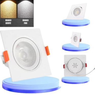 Imagem de Kit 20 Spot Led Quadrado Embutir Direcionável 7W Frio 6500k Ou Branca 
