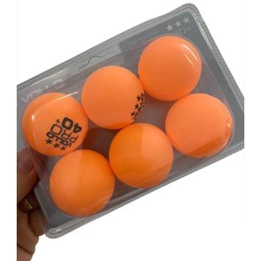 Imagem de 6 Bolinhas Ping Pong Mesa 3 Estrelas VT612-3 Vollo Laranja