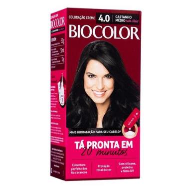 Imagem de Coloração Creme 4.0 Castanho Médio Nada Básico - Biocolor, Castanho