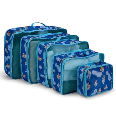 Imagem de Bluey Conjunto de organizadores de bingo – Bluey Bingo Bandit, Chilli, Stripe, Trixie – Conjunto organizador de bagagem essencial para viagem – para crianças, adolescentes e adultos