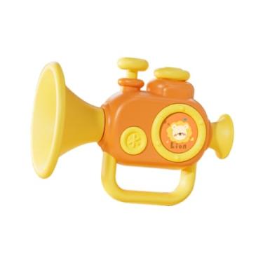 Imagem de YIJU Brinquedo de apito para crianças, brinquedo musical em forma de trompete, prêmio de sala de aula, brinquedo de desenvolvimento sensorial, fabricantes , Amarelo