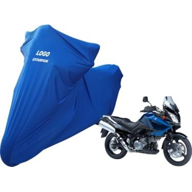 Imagem de Capa Protetora Para Cobrir Moto Suzuki DL 1000 Não Risca (Azul)