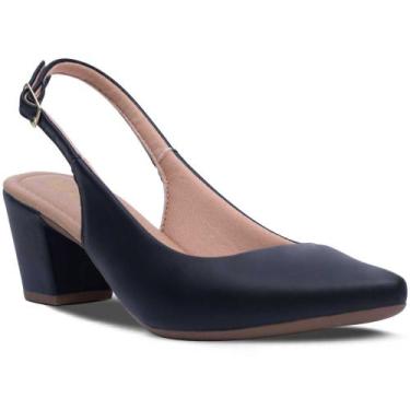 Imagem de Sapato Scarpin Feminino Fashion Bico Fino Tendencia Aberto Atras - RHN