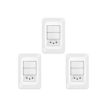 Imagem de Kit C/3 - Pial Conjunto  Pop 4X2 2S+1T 10A Lgx113 - Pial legrand