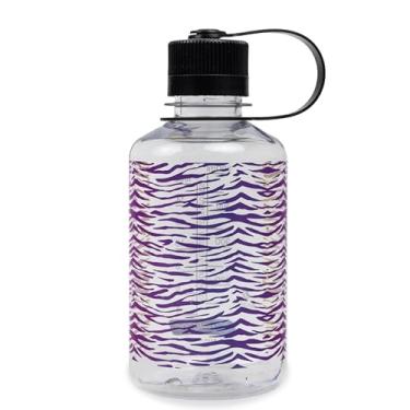 Imagem de Nalgene Garrafa de água Sustain Tritan livre de BPA feita com material derivado de 50% de resíduos de plástico (usando equilíbrio de massa certificado ISCC) 473 ml, boca estreita, zebra arco-íris
