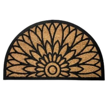 Imagem de Kapazi Capacho Fibra De Coco 45cm X 75cm Comprimento 75 Cm Desenho Do Tecido Flor De Lotus Largura 45 Cm