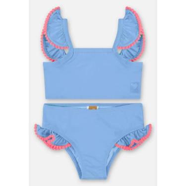 Imagem de Biquíni Infantil com Top e Calcinha FPS+50 Up Baby, Azul, 2