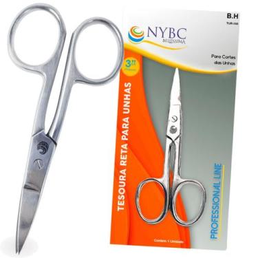 Imagem de Tesoura Reta para Unhas 3 5/8" (9,2 cm) Ponta Larga - NYBC Beauty - Co