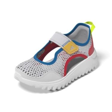 Imagem de adidas Tênis esportivo unissex infantil Summerflex, Cinza traço/semi lúcido/azul brilhante, 1 Little Kid